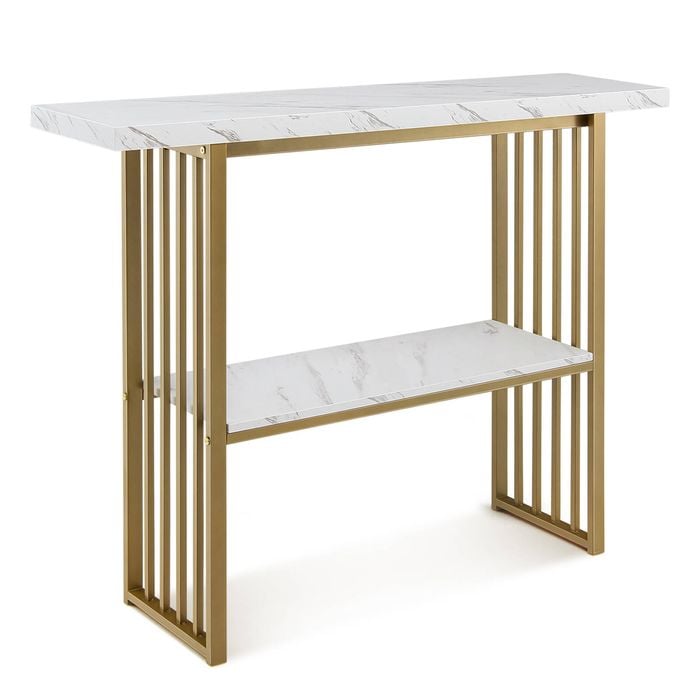Costway 2-tier Console Table Entryway Storage Shelf
