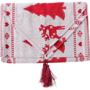 LVD 180x34cm Polyester Table Runner Christmas Deer Home/Kitchen Xmas Decor