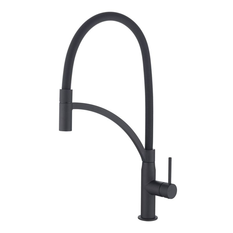Resonance 25mm Matte Black Pull-Out Sink Mixer WELS 5 Star 6L/min