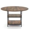Costway Dining Table Kitchen Counter Table Farmhouse Dinner Table Brown