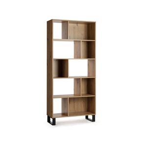Design Square Amina 5-Tier Bookcase Display Shelf Storage Unit - Oak/Black