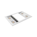 Manrose Designer PTC Bathroom Light Heater Fan