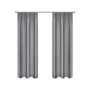 Smart Home Products 190 x 220cm Urban Pencil Pleat Room Darkening Curtain - 2 Pack - Pepper