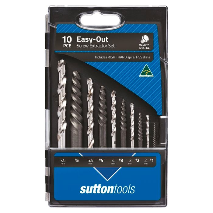 Sutton Tools 10 Piece Screw Extractor Set