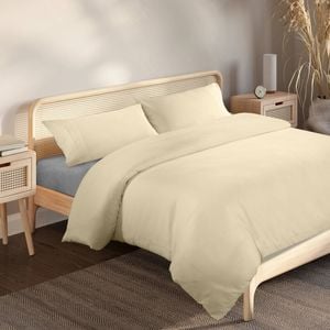 Royal Comfort Bamboo Quilt Cover Set 1000tc Ultra Soft Luxury Bedding Ivory Double