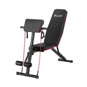 Everfit Adjustable Weight Bench - Black