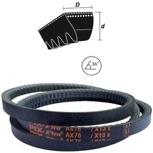 AX Section V-Belt AX76 - AX Section V-Belt | Cogged V-Belt | AX76