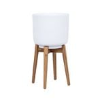 30 x 53cm White XL Plain Ceramic Egg Pot with Legs