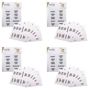 4x 60pc Appetito Clear Pantry Labels Home Kitchen Cooking