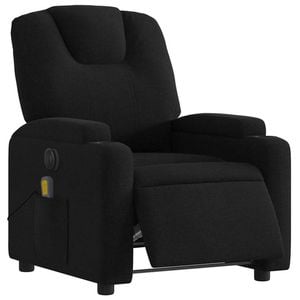 vidaXL Electric Massage Recliner Chair Office Armchair Single Sofa Black Fabric