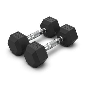 2 Pack of 4kg Dumbell - Total 8kg Hex Rubber Coat Iron Dumbells