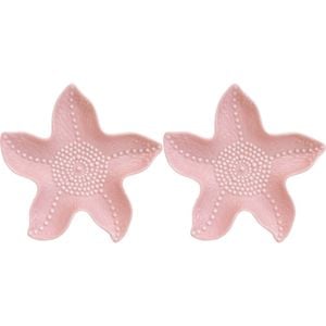 2PK LVD Starfish Plate Ceramic Home/Lounge Decor 16.5cm Nude