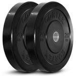 CORTEX Black Series Olympic Bumper Plates 20kg Pairs