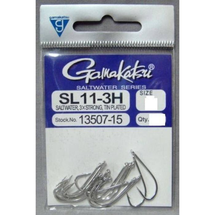Gamakatsu Strong Saltwater Fly SL11 3 x Heavy Fishing Hook 8/0