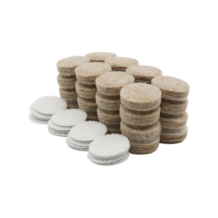 Surface Gard 19mm Beige Round Hook And Loop Felt Pads - 16 Pieces