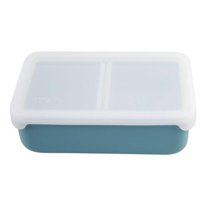 Melii Luxe Silicone Bento With Silicone Dividers 700ml - Blue/mint