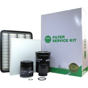 NTK Complete Filter Service Kit for Toyota Landcruiser Prado GDJ151R SUV 2015-2023 2.8L | Air, Oil, Fuel, Cabin Filter