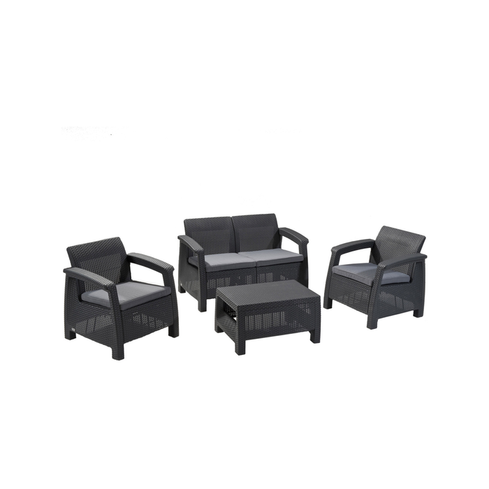 Keter Corfu Outdoor 4 Seater Lounge Set