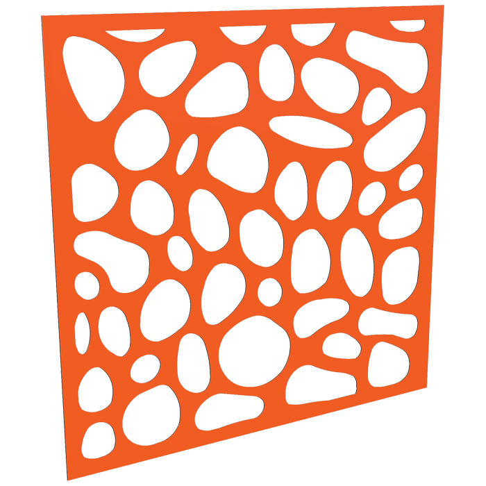 ProtectorAl 300-1200mm x 300-1200mm Orange/Gloss White Riverstone Unframed Composite Deco Panel