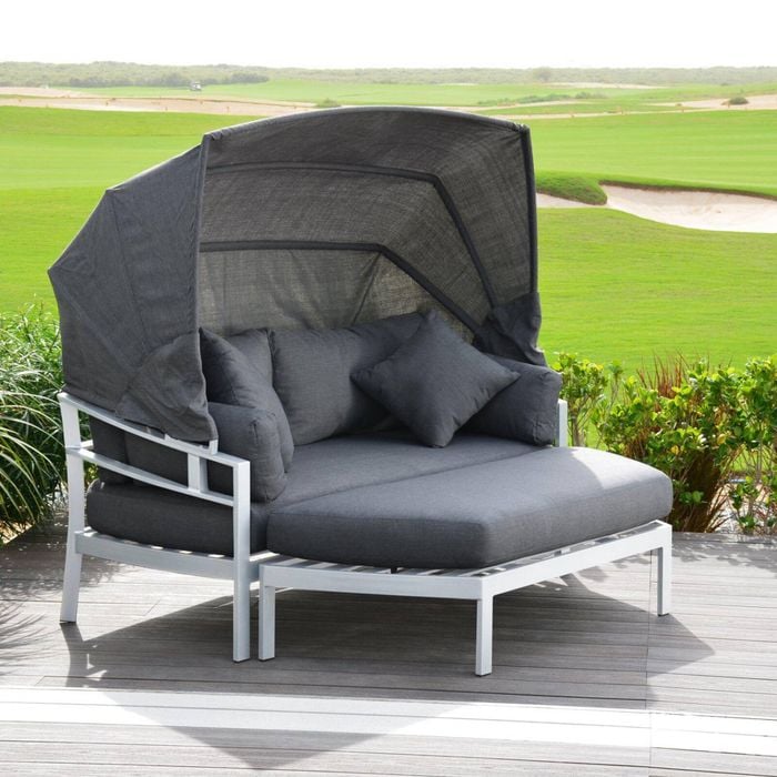 FurnitureOkay Manly Aluminium Outdoor Daybed White Bunnings Australia