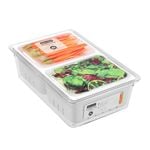 Boxsweden Crystal 2-Section 4L/33.5cm Crisp Bin - White