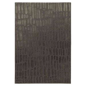 Loopsie-290cm X 200cm-oujda Textured Charcoal Rug