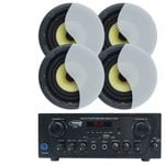 Weconic 2 Channel Amplifier + 4x 6" Indoor Ceiling Speakers