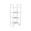 Flexi Storage Living 370 x 925 x 300mm White Bamboo 4 Tier Storage Shelf