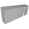 Build-a-Shed 0.8 x 5.2 x 2m Skillion Shed with Single Sliding Side Door - Zinc