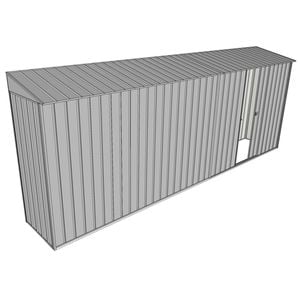 Build-a-Shed 0.8 x 5.2 x 2m Skillion Shed with Single Sliding Side Door - Zinc