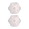 2pk Melii Kids 6 Compartment Hexagon Snackle Lunch Box Container Ivory 798ml