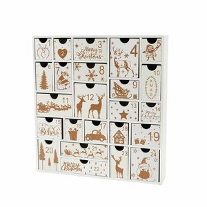 Lifebay Christmas Wooden Advent Calendar with 24 Drawers