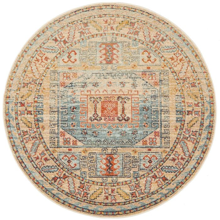 Heritage 859 Sky Blue 150X150Cm Rug