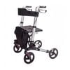 Livingstone Rollator Walker 4 Wheel With Seat And Bag Silver