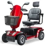 Equipmed VentureCruise Mobility Scooter, XXL Size, 30km Max Range, 180kg capacity, Red