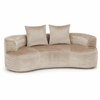 Airluxe Lunara Mocha 200cm 2 Seater No Assembly Curved Compressed Sofa