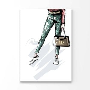 Stylish Sneakers Luxury Handbag Print 100% Australian Made 90x120cm (Stretched Canvas)