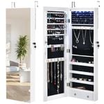 Costway Mirrored Jewelry Cabinet