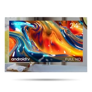 ENGLAON 24" Full HD LED Android Smart Waterproof TV – Mirror Finish