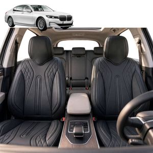 Australian Goose Front Seat Covers for BMW 7 Series 2015 - 2022 (G11 G12) - PU Leather, Black (2pc)