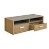Munich Entertainment Unit In Grey Melamine With 2 Doors And 2 Shelves