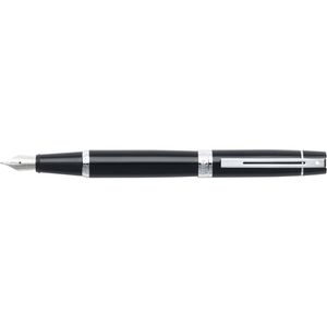Sheaffer 300 Glossy Fountain Pen Office Stationery Medium Nib Blk/chrome Trim