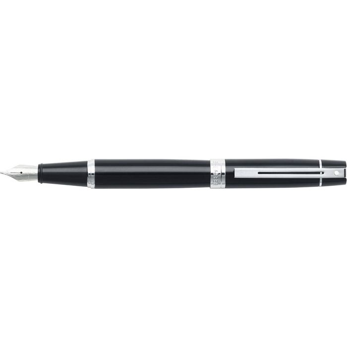 Sheaffer 300 Glossy Fountain Pen Office Stationery Medium Nib Blk/chrome Trim
