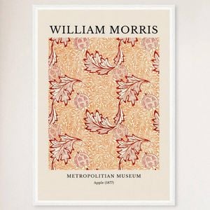 Galrie William Morris Apple Print from Metropolitan Museum (1877) - Elegant Wall Art, White Frame, A3 30 x 42cm (12 x 16inch)