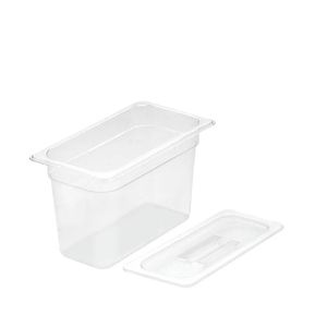 SOGA 1/3 GN Polycarbonate Food Pan 200mm Clear with Lid
