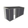 Build-a-Shed 1.5 x 4.5 x 2m Single Sliding Side Door Skillion Shed - Grey