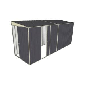 Build-a-Shed 1.5 x 4.5 x 2m Single Sliding Side Door Skillion Shed - Grey