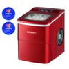 Devanti Ice Maker Countertop, 12KG Portable Ice Cube Machine - Red