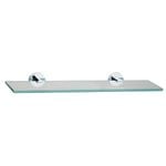 Mondella 500mm Chrome Resonance Glass Shelf - Chrome