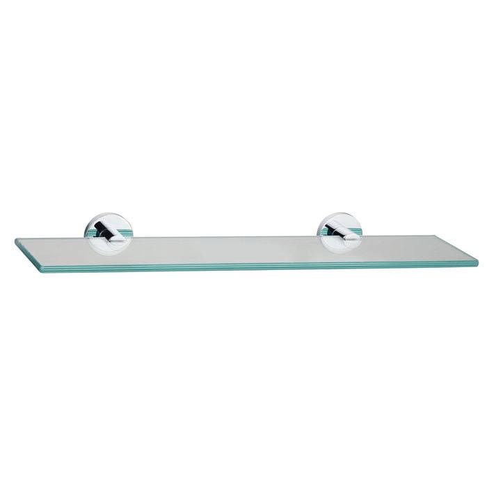 Mondella 500mm Chrome Resonance Glass Shelf - Chrome